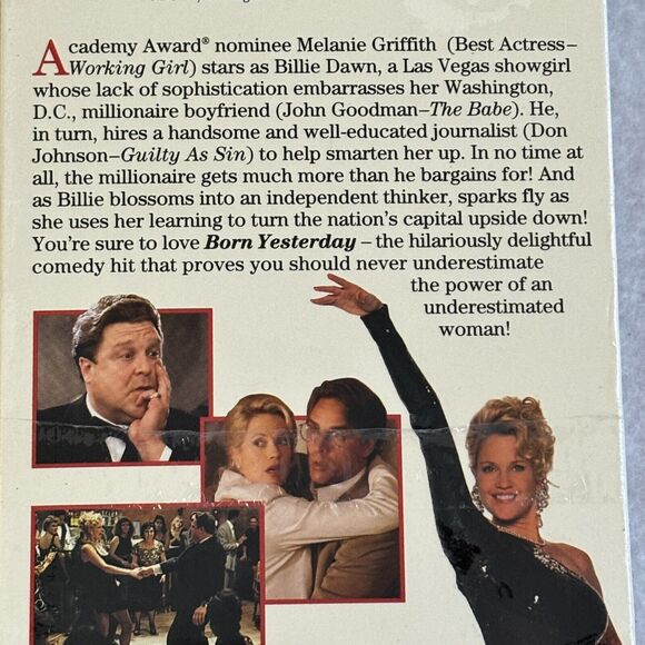 Born Yesterday New Sealed VHS 1993 Melanie Griffith, Don Johnson, John‎ Goodman - Picture 5 of 7